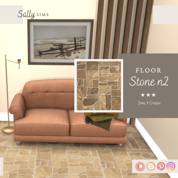 Alpha Floor STONE N2 by sally4sims - The Sims 4 Custom Content