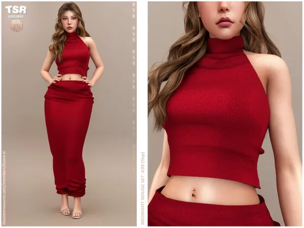 Alpha MIDNIGHT ROUGE SET 639 (Top) BD1624 tr by thesimsresource - The Sims 4 Custom Content