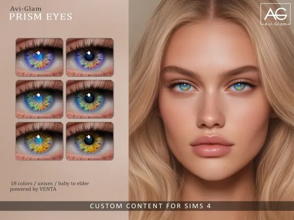 Alpha Prism Eyes avi glam by bergdorfsims - The Sims 4 Custom Content