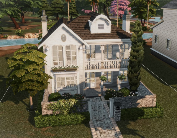 Mix Courtyard Lane by simsfinds - The Sims 4 Custom Content