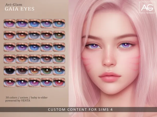 Alpha Gaia Eyes Avi Glam by bergdorfsims - The Sims 4 Custom Content