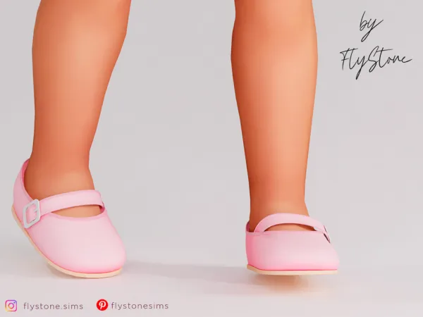 Maxis Match Toddler Glossy Ballet Flats by thesimsresource - The Sims 4 Custom Content