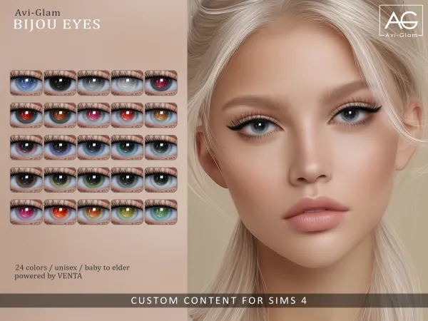 Alpha Bijou Eyes avi glam by bergdorfsims - The Sims 4 Custom Content