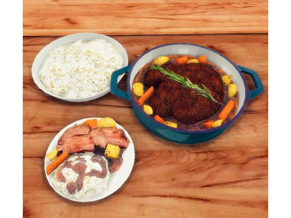 Alpha Pot Roast with White Rice by Insimniacreations - The Sims 4 Custom Content