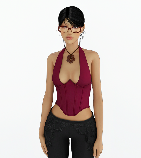 Alpha miaou ari corset by simsfinds - The Sims 4 Custom Content