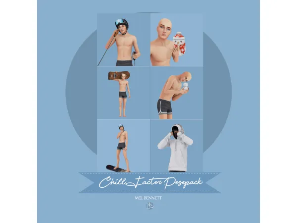 Mix Chill Factor Posepack - The Sims 4 Custom Content