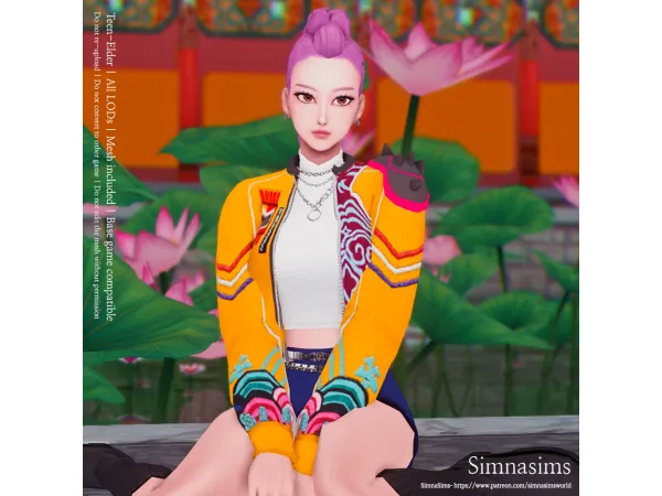 Maxis Match Rumi Top by simnasimsworld - The Sims 4 custom content