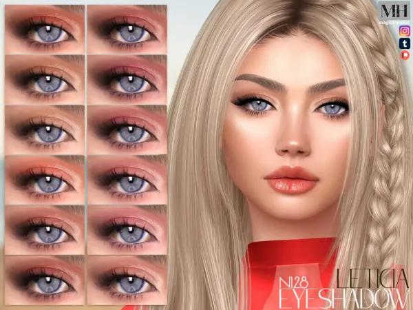Alpha Leticia Eyeshadow N128 by magichandcc - The Sims 4 Custom Content