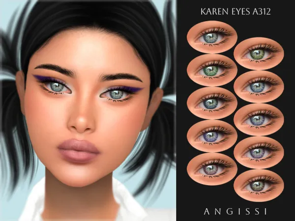 Alpha Karen Eyes A312 by ANGISSI - The Sims 4 custom content