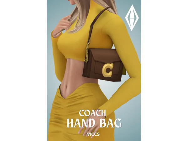 Alpha VICCS_COACH HANDBAG PURSE (TEEN ELDER) - The Sims 4 Custom Content