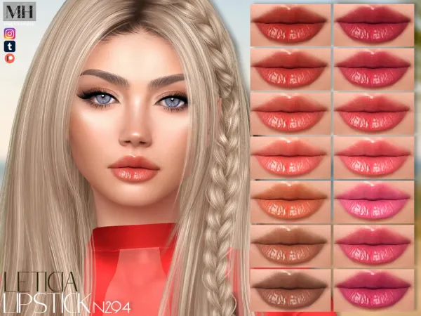 Alpha Leticia Lipstick N294 by magichandcc - The Sims 4 Custom Content