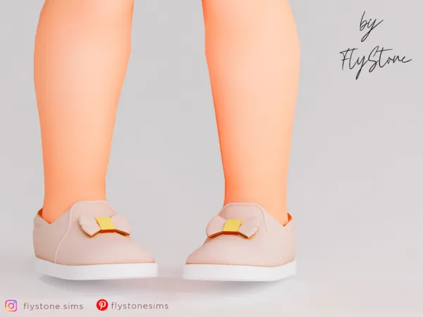 Maxis Match Toddler Bow Decor SlipOn Shoes by FlyStone - The Sims 4 Custom Content