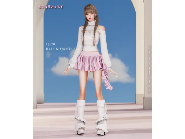 Alpha [SUNBERRY]2578 Outfit Set - The Sims 4 Custom Content