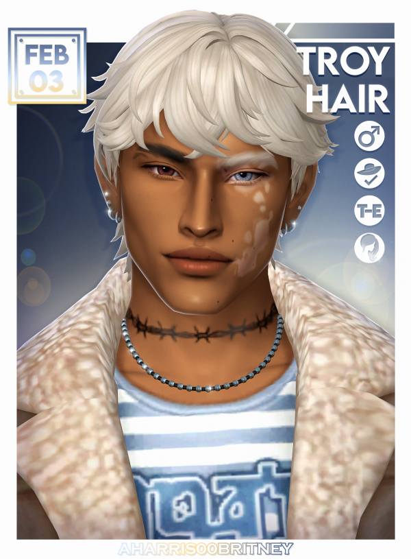 Maxis Match Troy Hair by simsfinds - The Sims 4 Custom Content