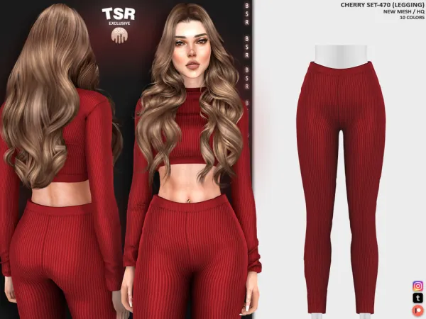 Alpha CHERRY SET 470 (LEGGING) BD1245 tr by thesimsresource - The Sims 4 Custom Content