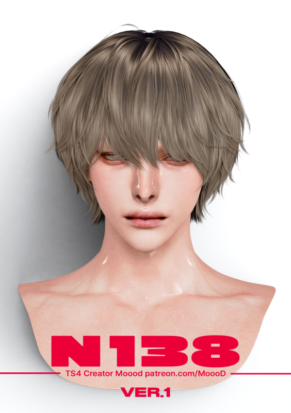 Alpha [SIMS4TS4] MoooD Hair N138 VER1 by simsfinds - The Sims 4 Custom Content