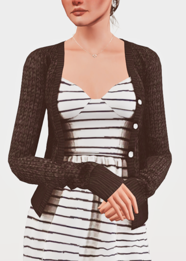 MINI CARDIGAN DRESS by simsfinds - The Sims 3 Custom Content