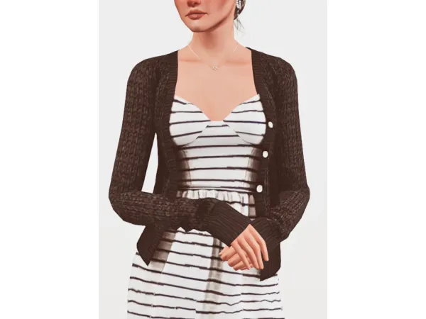 MINI CARDIGAN DRESS by snugfin - The Sims 3 Custom Content