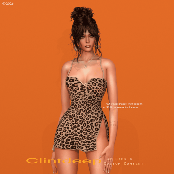 Alpha Clintdeep Lona Mini Dress by clintdeep - The Sims 4 Custom Content