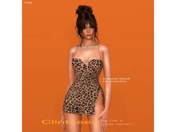 Alpha Clintdeep Lona Mini Dress - The Sims 4 Custom Content
