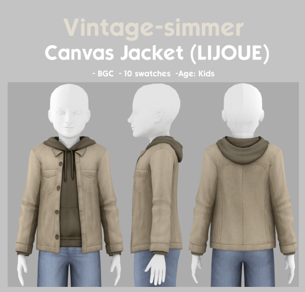 Maxis Match Canvas Jacket simmer by simsfinds - The Sims 4 Custom Content