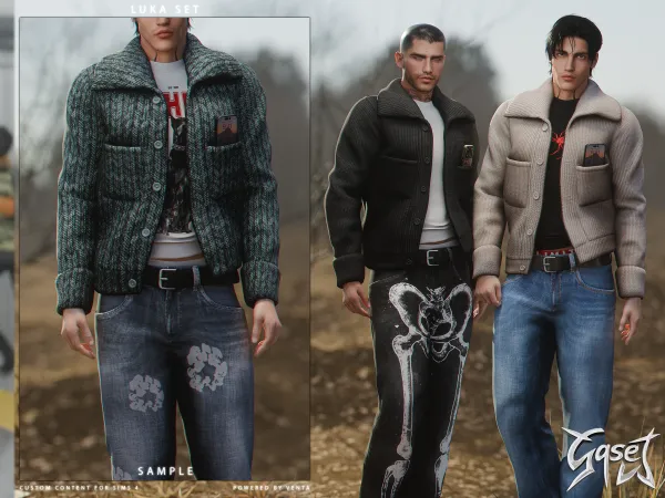 Alpha Luka Jacket (Sample) - The Sims 4 Custom Content