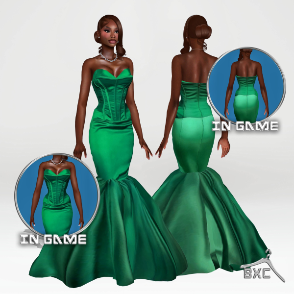 Alpha OLANDRIA GOLDEN GLOBES DRESS by simsfinds - The Sims 4 Custom Content