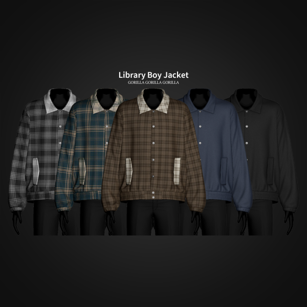 Alpha Library Boy Jacket by simsfinds - The Sims 4 Custom Content