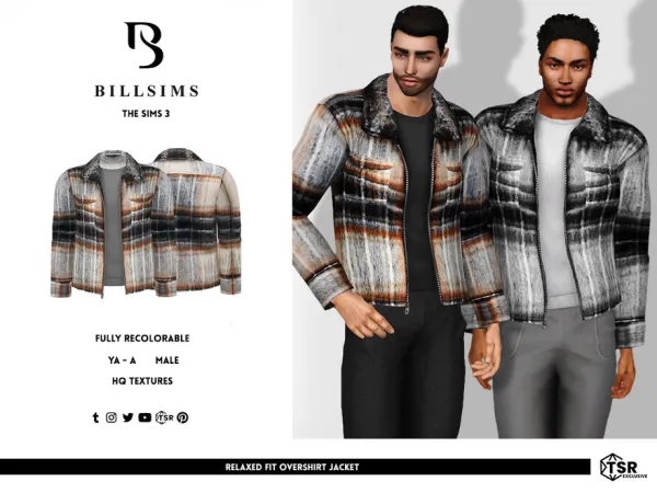 Relaxed Fit Overshirt Jacket by thesimsresource - The Sims 3 Custom Content