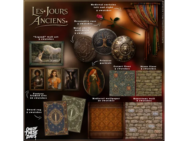 Alpha OOTD BuildBuy Les Jours Anciens - The Sims 4 Custom Content