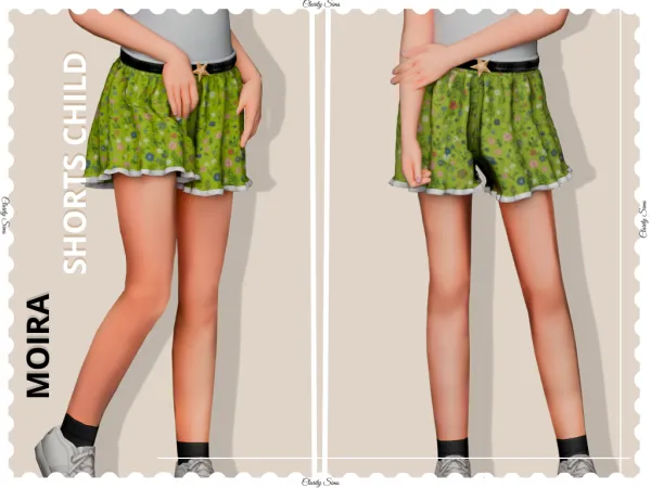Alpha Moira Shorts Child - The Sims 4 Custom Content