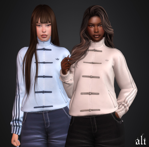 Mix ADIDAS CNY jacket (F) DEC2025 by simsfinds - The Sims 4 Custom Content