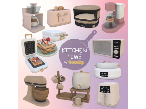 Maxis Match December 2025 Set Kitchen Time Set - The Sims 4 Custom Content