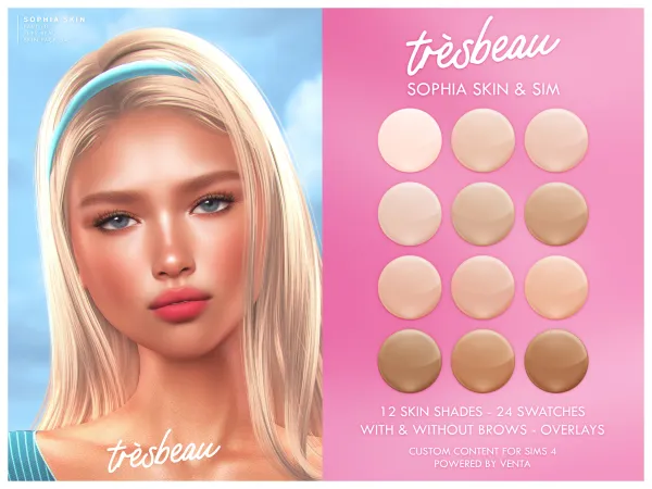 Alpha Sophia Skin Part of Skin Pack 04 by bergdorfsims - The Sims 4 Custom Content