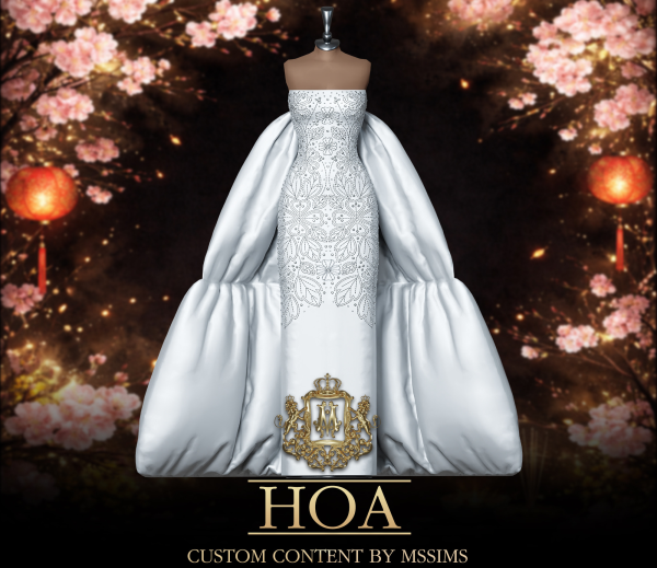 Alpha HOA GOWN by simsfinds - The Sims 4 Custom Content