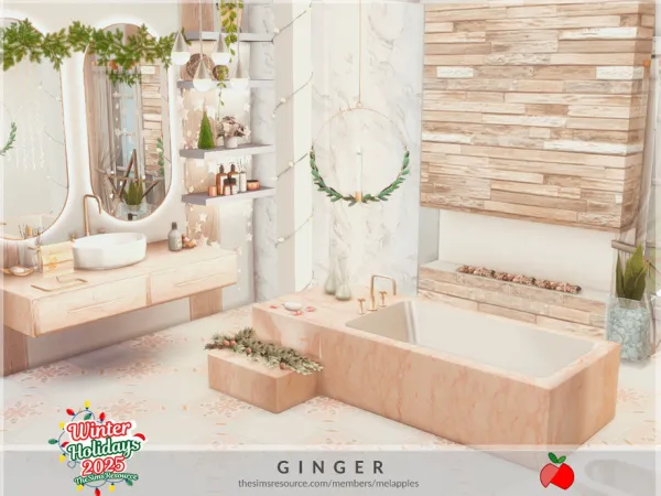 Mix Ginger bathroom - The Sims 4 Custom Content