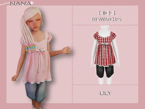 Maxis Match 7NANA (Lily) Jeans Shorts Set - The Sims 4 Custom Content