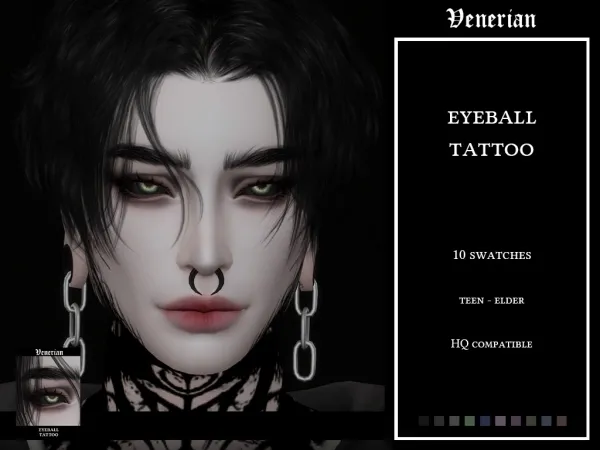 Mix Eyeball Tattoo by Venerian - The Sims 4 Custom Content