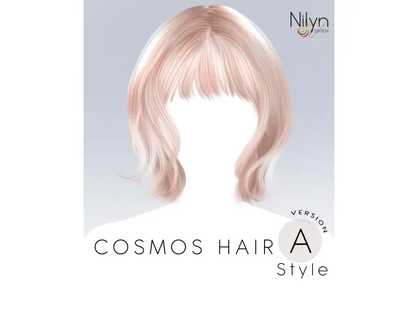 Alpha NILYN COSMOS HAIR STYLE_A - The Sims 4 Custom Content