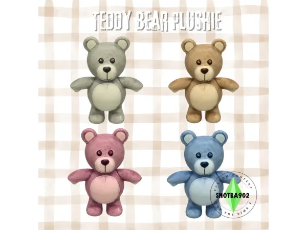 Maxis Match Teddy Bear Plushie by Snotra902 - The Sims 4 Custom Content