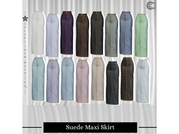 Suede Maxi Skirt - cool_content_star