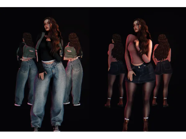 Alpha School Days Lookbook Sims 4 by milkierue - The Sims 4 Custom Content