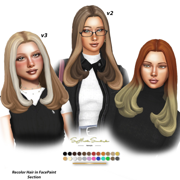 Maxis Match Julia Hairstyle by simsfinds - The Sims 4 Custom Content