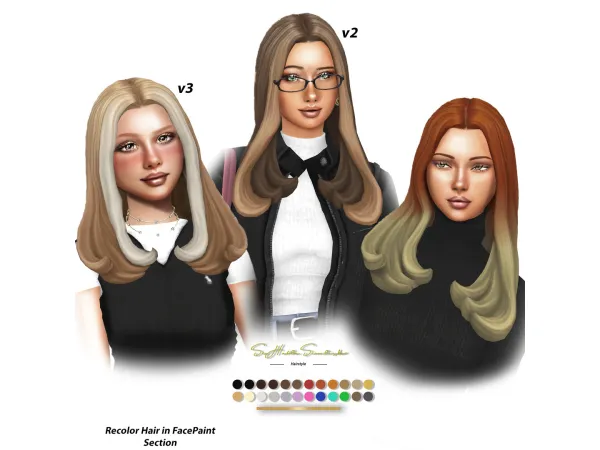 Maxis Match Julia Hairstyle by sehablasimlish - The Sims 4 Custom Content