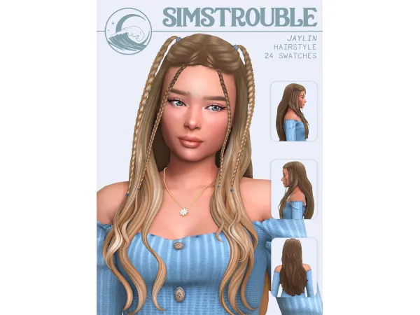Maxis Match Jaylin Hairstyle Set by simstrouble - The Sims 4 Custom Content