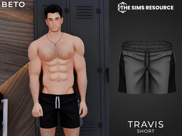 Alpha Travis (Shorts) by Beto_ae0 - The Sims 4 Custom Content
