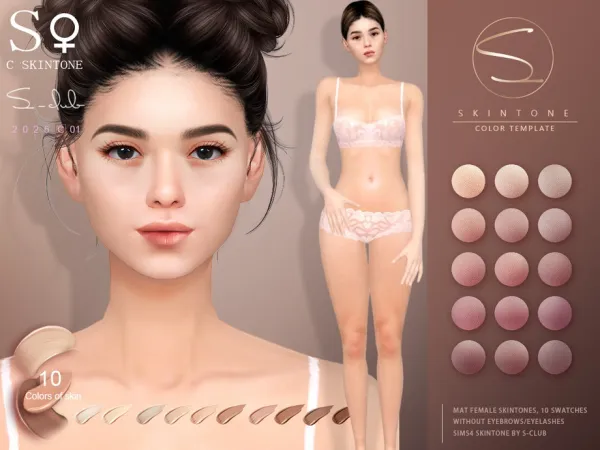 Alpha S CLUB_0126_female skintones Club by thesimsresource - The Sims 4 Custom Content