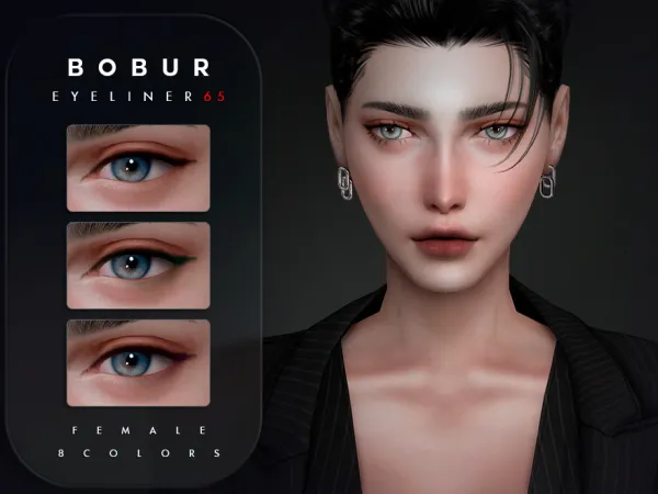 Alpha Thin smoky eyeliner by bobur - The Sims 4 Custom Content