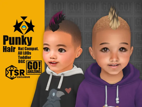 Maxis Match Punky Hair - The Sims 4 Custom Content