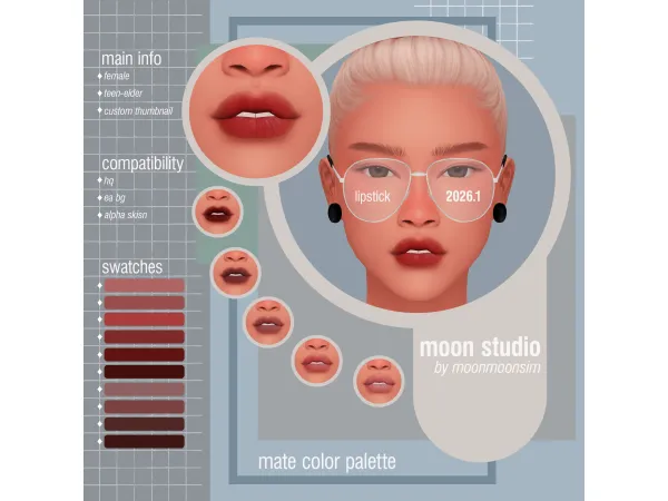Maxis Match lipstik 20261 by moonmoonsim - The Sims 4 Custom Content